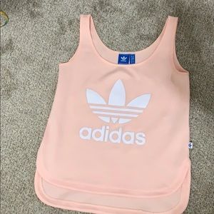 Pink adidas tank top